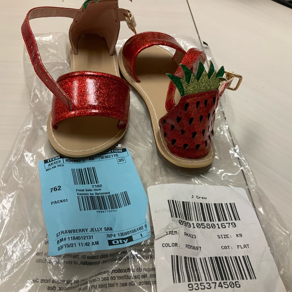 JCrew Strawberry Sandals